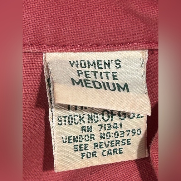 L.L. Bean Vintage Y2K Women's M P Red Jacket Logo Casual Chore Barn Coat READ - Picture 14 of 16